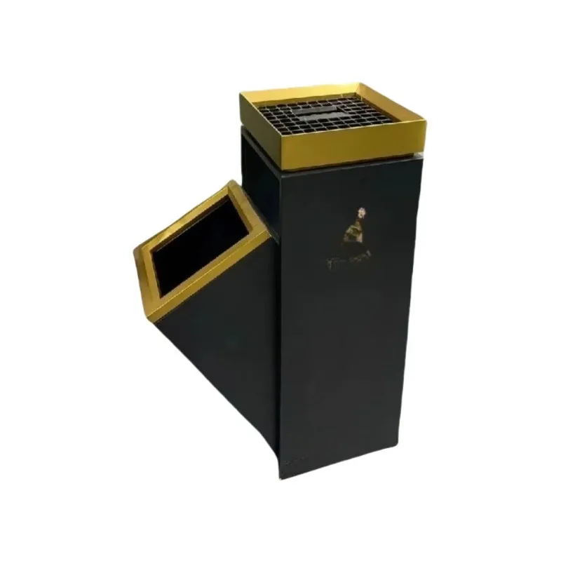 

Simple wind stainless steel large-capacity trash can with ashtray star hotel high-end club smoke extinguisher fireproof model