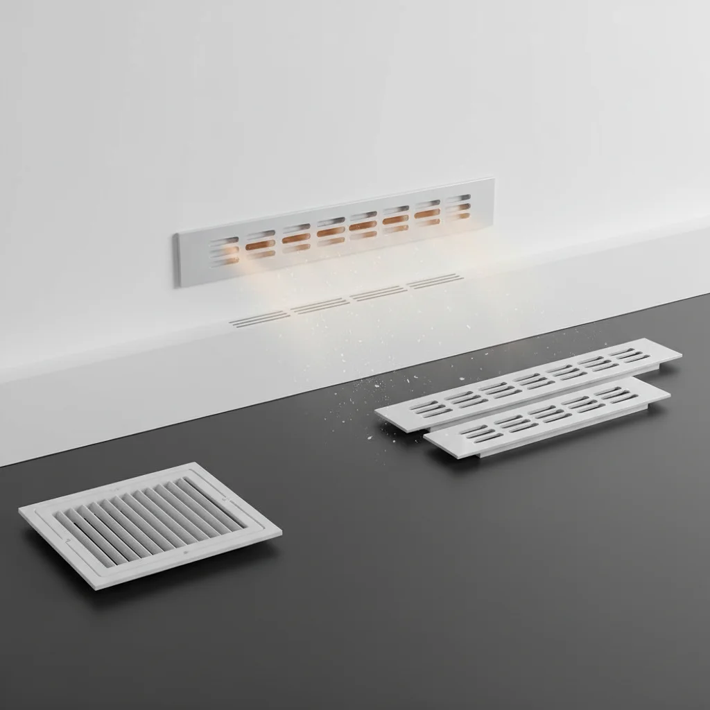 

Крышка дыхательного отверстия шкафа из алюминиевого сплава, прямоугольная крышка вентиляционной решетки шириной 30 мм, дышащая сетка, декор вентиляционного отверстия для шкафа