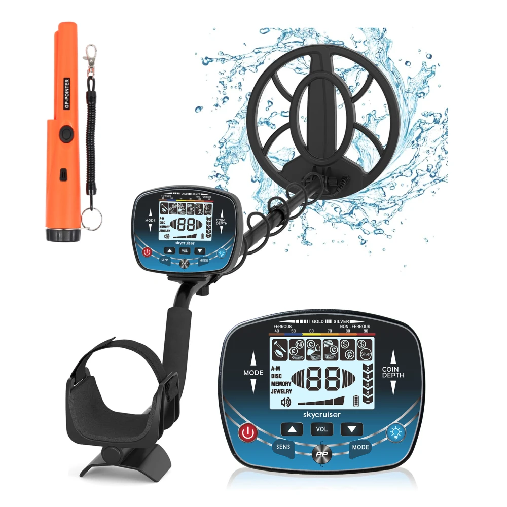 Professional Metal Detector Gold Hunting Prospecting Treasure Hunter Finder Pinpoint Find Jewelry Detector Greater Depths