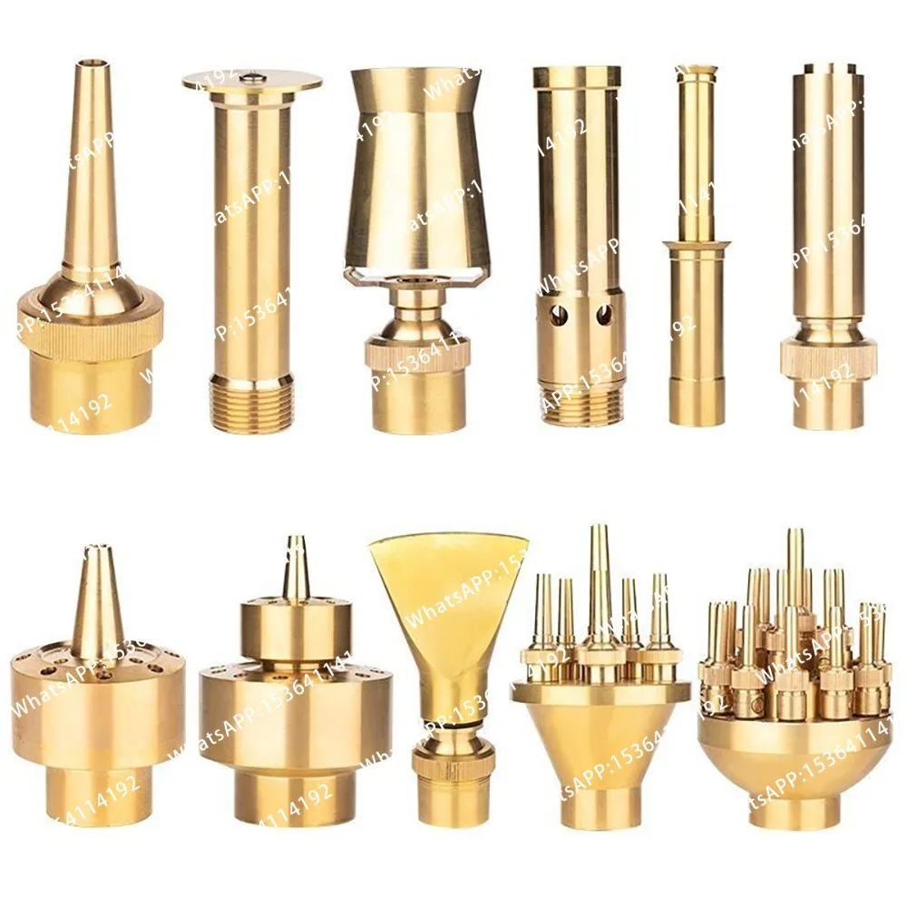 4 points, 6 points, 1 inch, pure copper nozzle, style mushroom cedar fan fountain universal double-layer multi-layer land