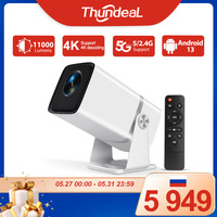 ThundeaL 4K Full HD Projector FHD TD80W Android WiFi 3D Home Theater TD80 Portable Beam Mini Projector Meeting 3D Video PK HY320