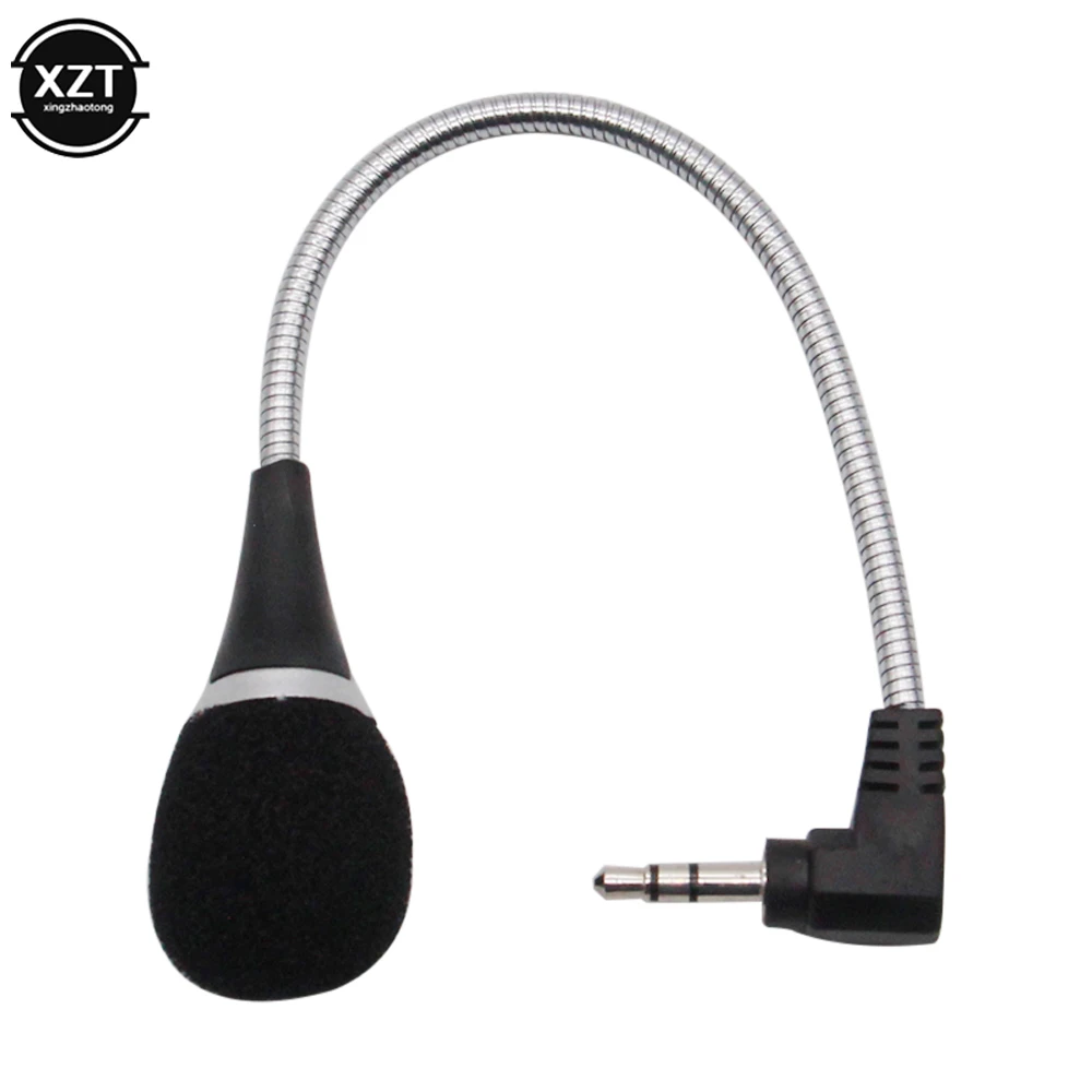 Microfono metallin metallo Jack da 3.5mm microfono jessibile Mini Audio microfono per komputer portatile per obrolan langit