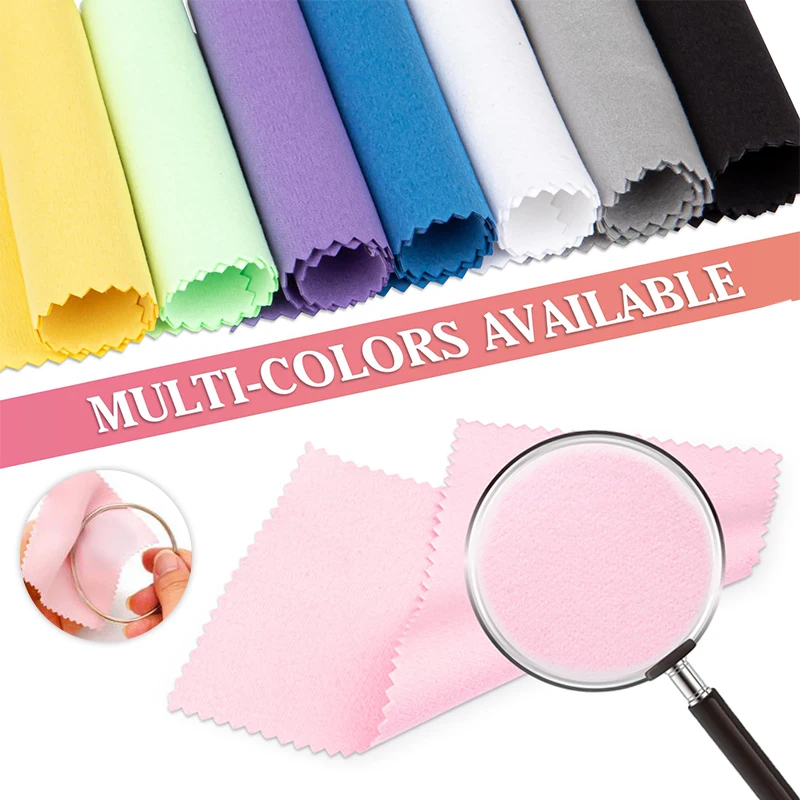 10 Pcs Individually Wrapped 8x16cm Jewelry Cleaning Cloth Anti Tarnish Reusable Soft Wiping Cloth Keep Jewelry Shining Tools