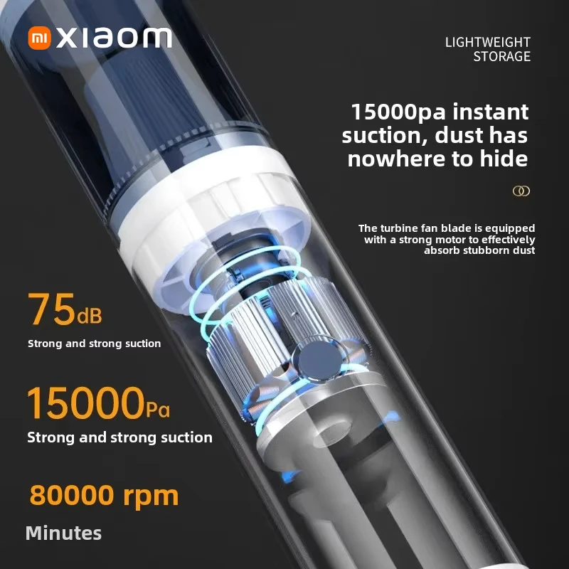 Xiaomi Portable Wireless Cleaner Robot Vacuum Handheld Car Strong Vacum Cleaners Desktop Household Cordless Hoover Hand MIJIA