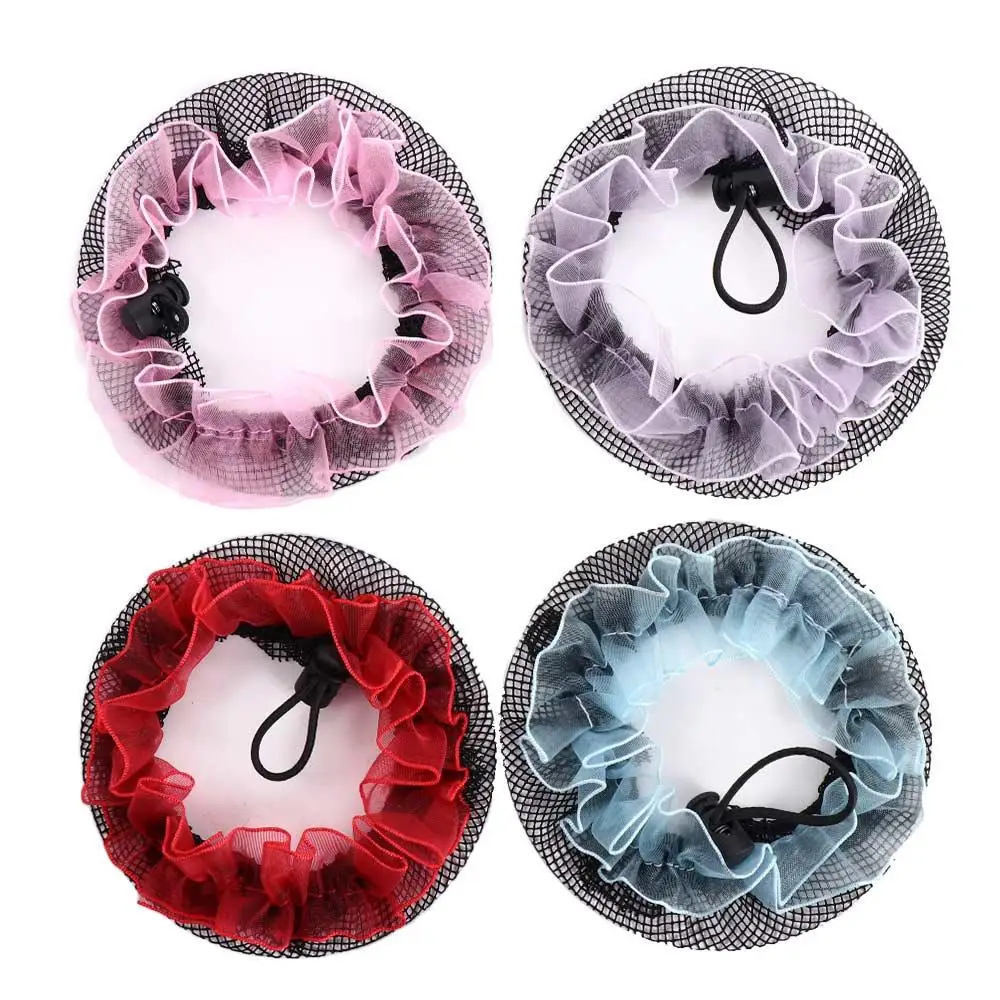 Rings For Women Hairbands Hollow Elastic Adjustable Girls Drawstring Snoods Hair Holder Ponytail Holder Ballet Bun Hair Nets