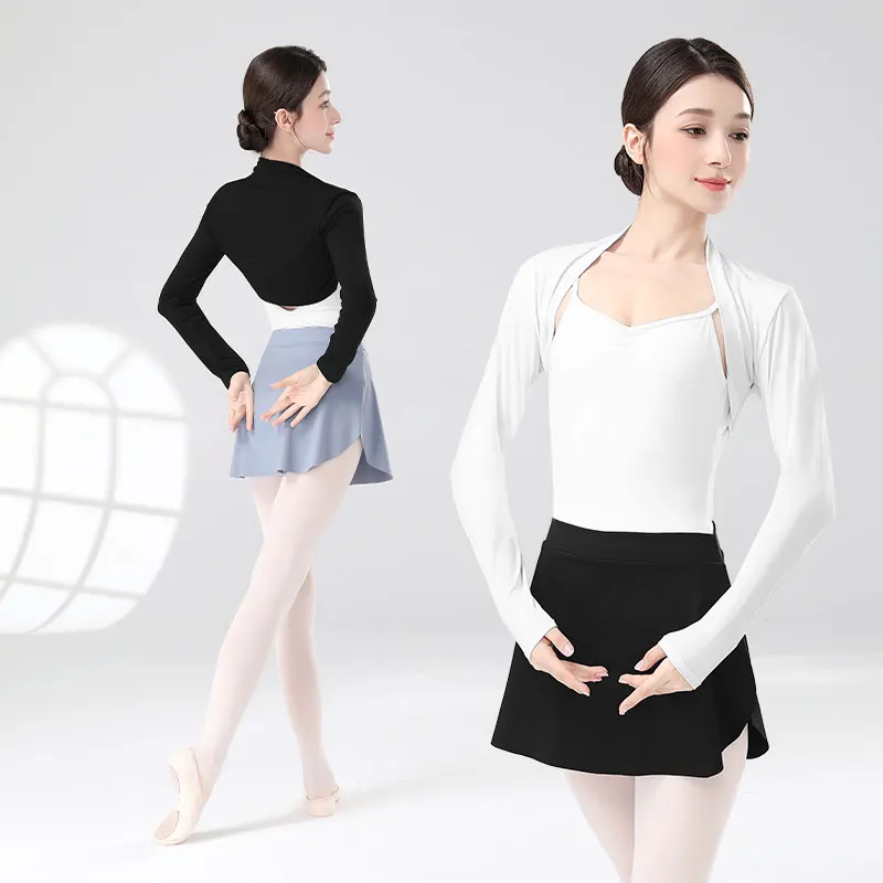 Woman Ballet Tops Ballet Jacket Coat Dance Cardigans Modal Long Sleeve Dance Top Woman Dance Shirt Shrug for Dance, Leotard