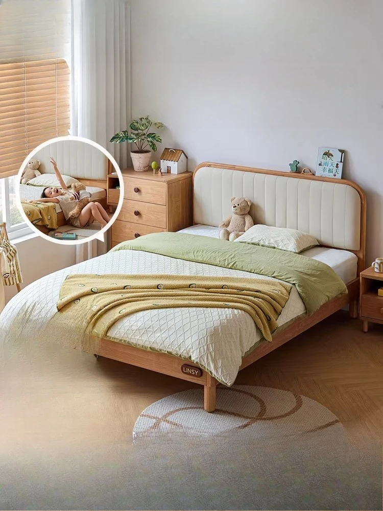 

Simple all-solid wood children's bed 1.5 meters single bed boys and girls furniture children's bed frame bedroom