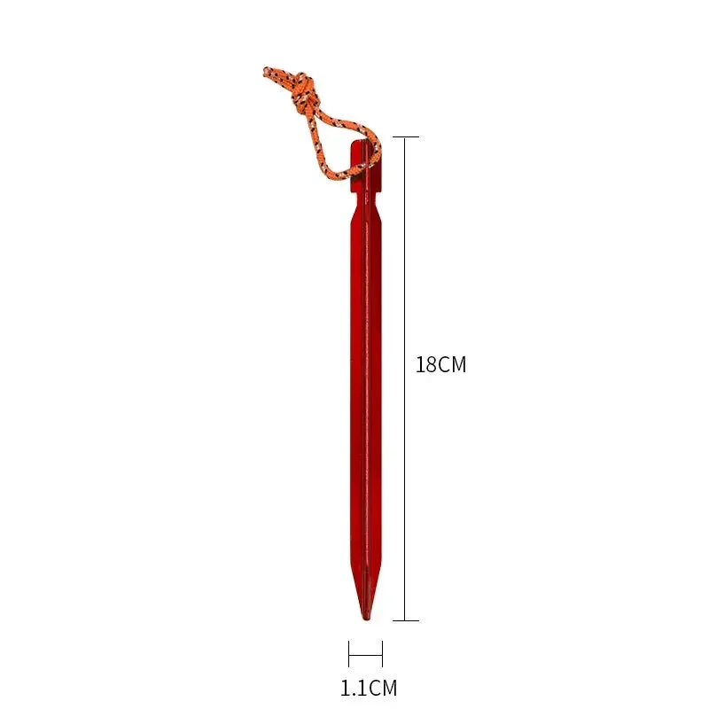 10Pcs/lot 18cm Aluminum Alloy Tent Takes Pegs Heavy Duty Travel Outdoor Camping Accessories Tarp Ultralight Nails Ground Peg image 2