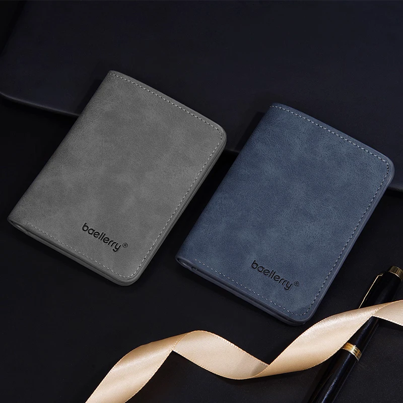 2025, neue kurze Herren-Retro-Geldbörse mit mehreren Steckplätzen, lässige und modische Geldbörse mit mehreren Fächern, kurze vertikale Pu-Leder-Geldbörse