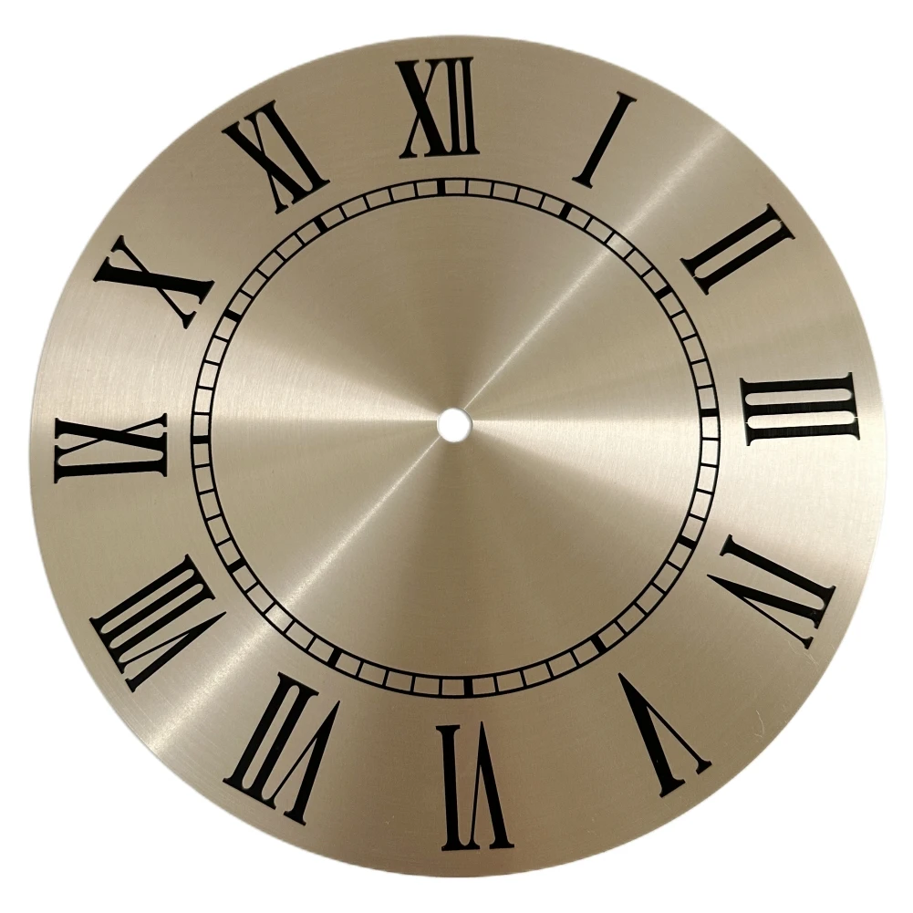 

243mm Aluminium Metal Wall Clock Dial Face Replacement Roman Numeral DIY Iron Wall Clock Face Roman Numerals Clock Dial Face