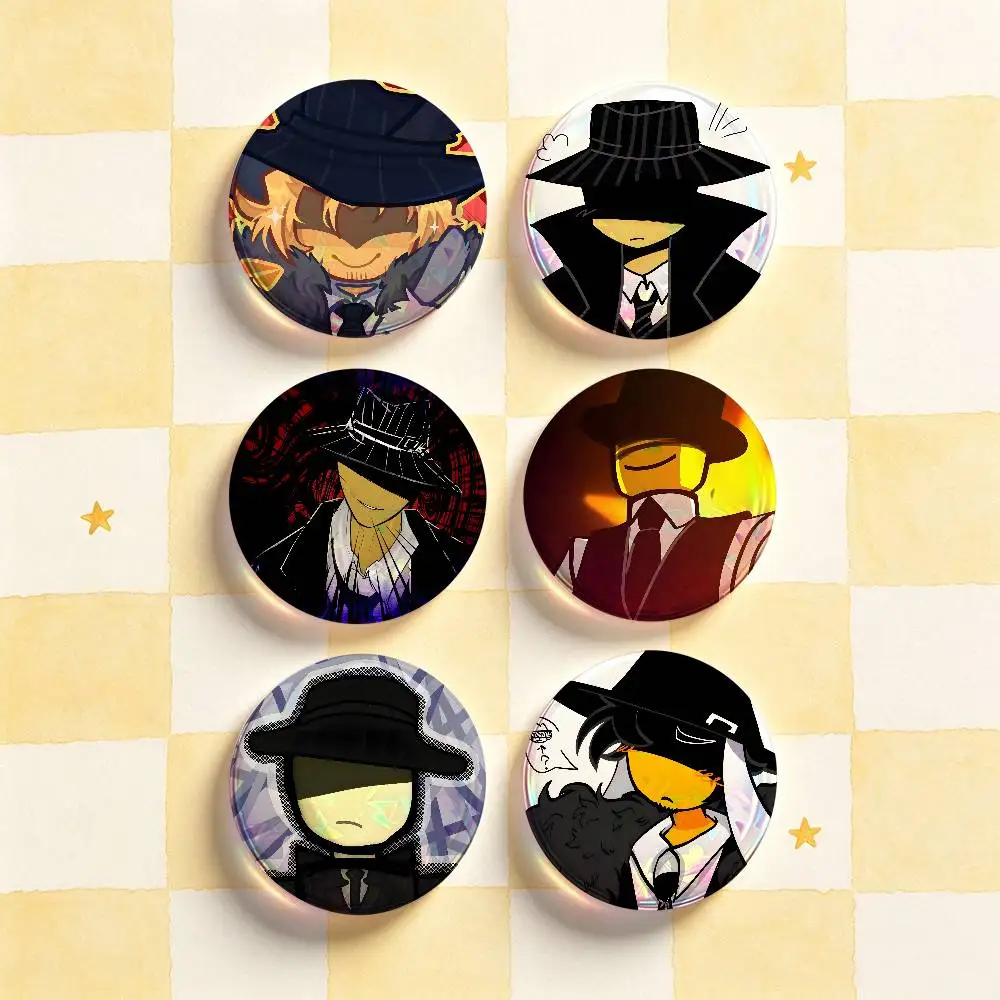 M-Mafioso Forsaken Badges Round Nijigen Otaku Culture IP peripheral products 58mm 44mm 32mm 75mm 25mm Mini