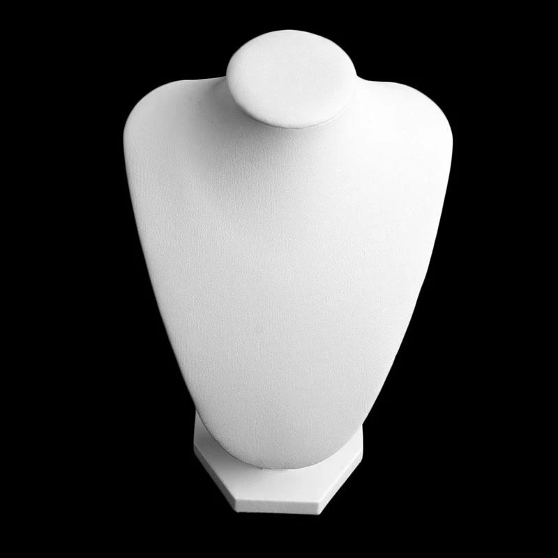HX6F Faux Leather Necklace Jewelry Display Model Bust Stand for Home Dresser Business Storage Decoration Supply