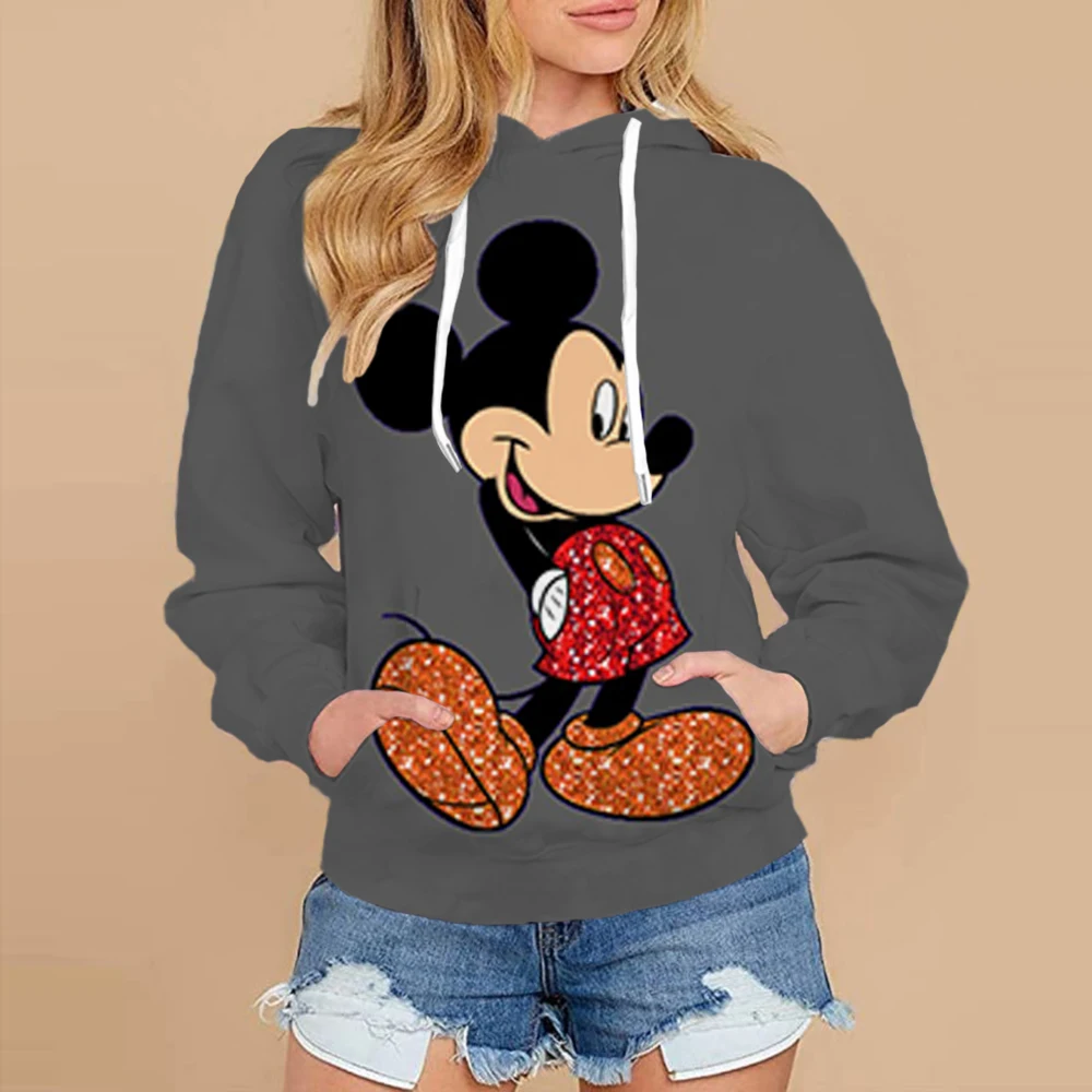 Disney Cartoon Minnie Mickey Mouse 3D Hoodie Sweatshirts Men Women Boys Girls Pullover Harajuku Streetwear Pocket Hoodies