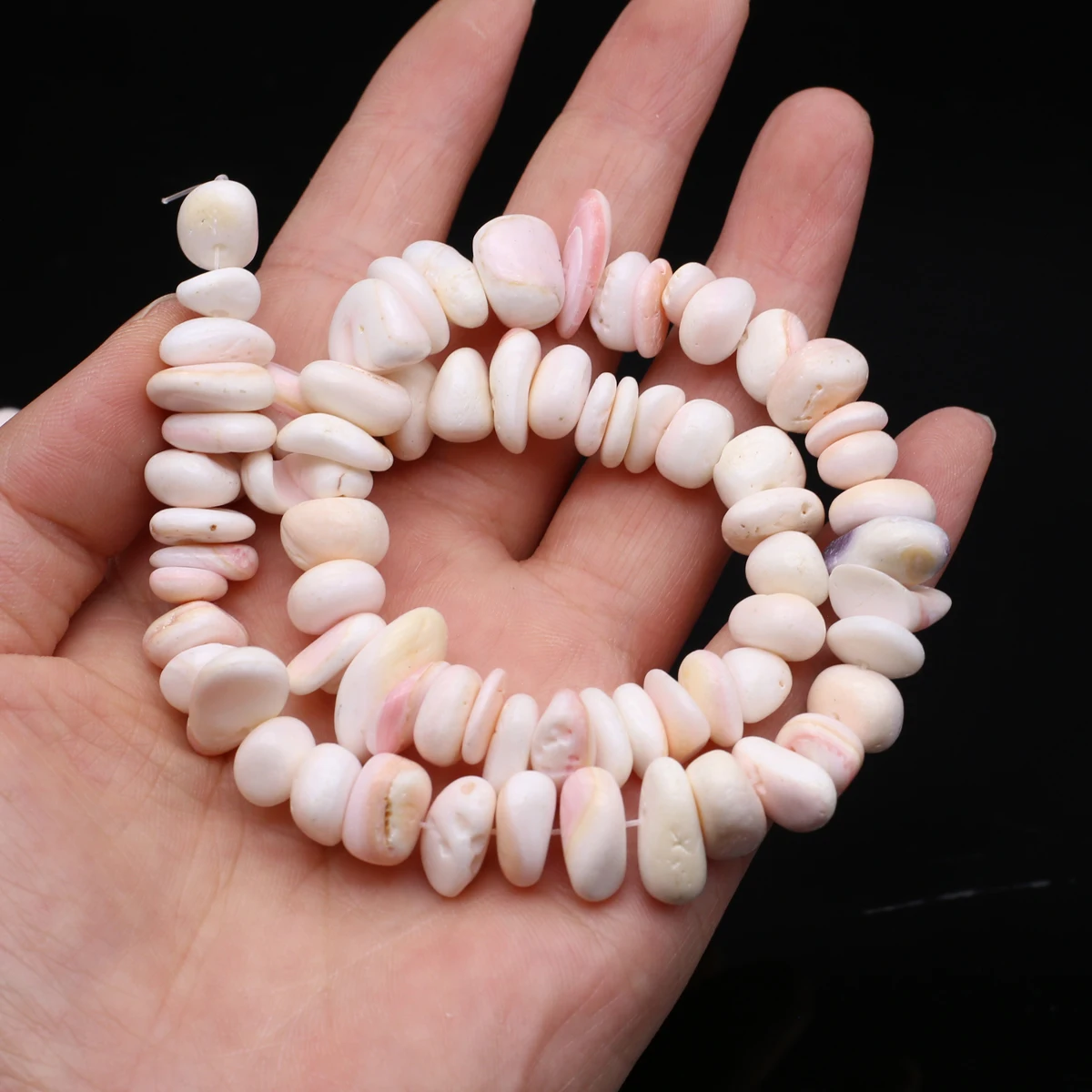 10-12mm Rosa Unregelmäßige Königin Shell Natürliche Süßwasser Shell Perlen für Schmuck Machen Liefert DIY Halskette Armband Zubehör