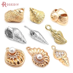 18K Gold Color Brass Conch Conch Seashells Charms Pendants High Quality Diy Jewelry Making Necklace Supplies Necklace Earrings
