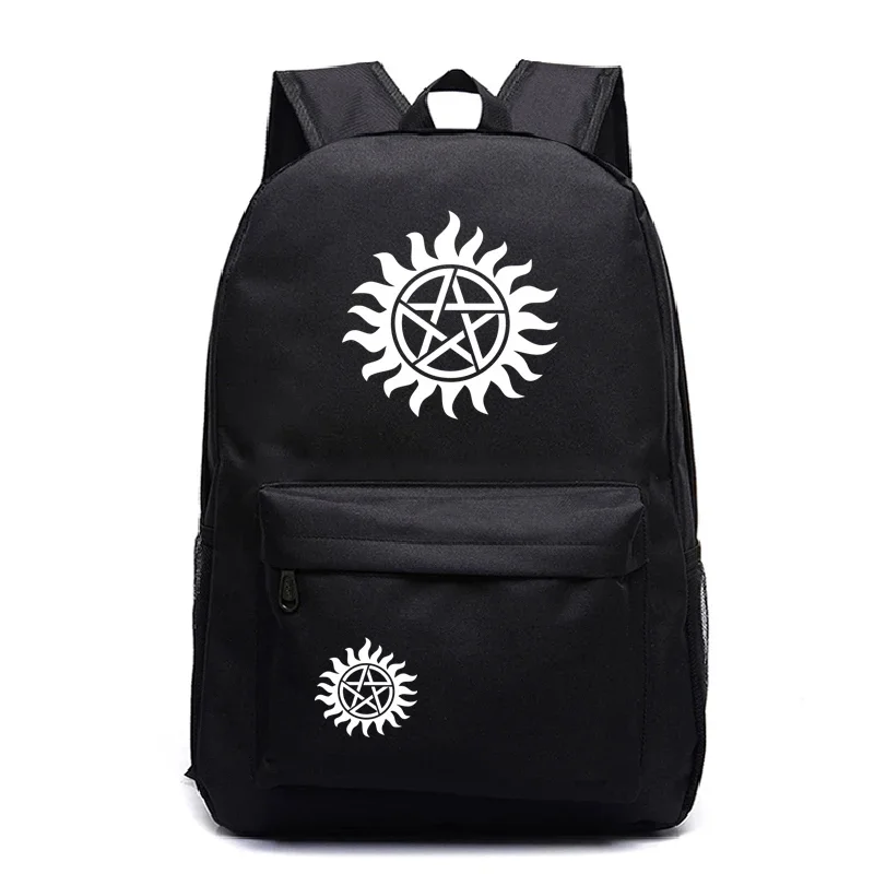 

New Supernatural Backpack Lightweight Simple Boys Girls School Bags Gift Men Women Casual Knapsack Students Outdoor Bag Rucksack