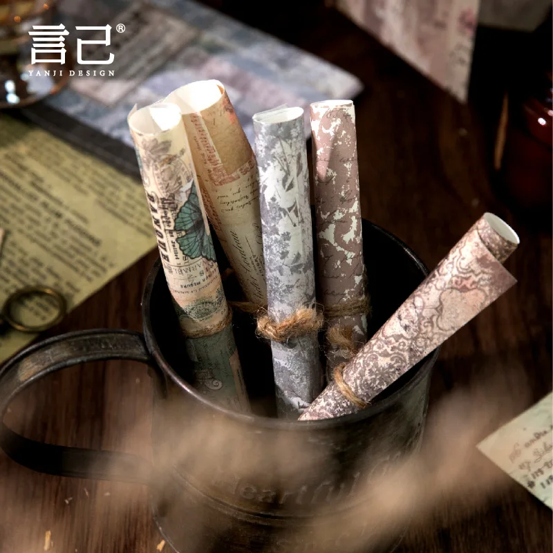 30 ورقة/مجموعة لوحات مذكرة المواد ورقة الحلم من مجلة الماضي سكرابوكينغ ورقة بطاقة خلفية ورق تزيين #4