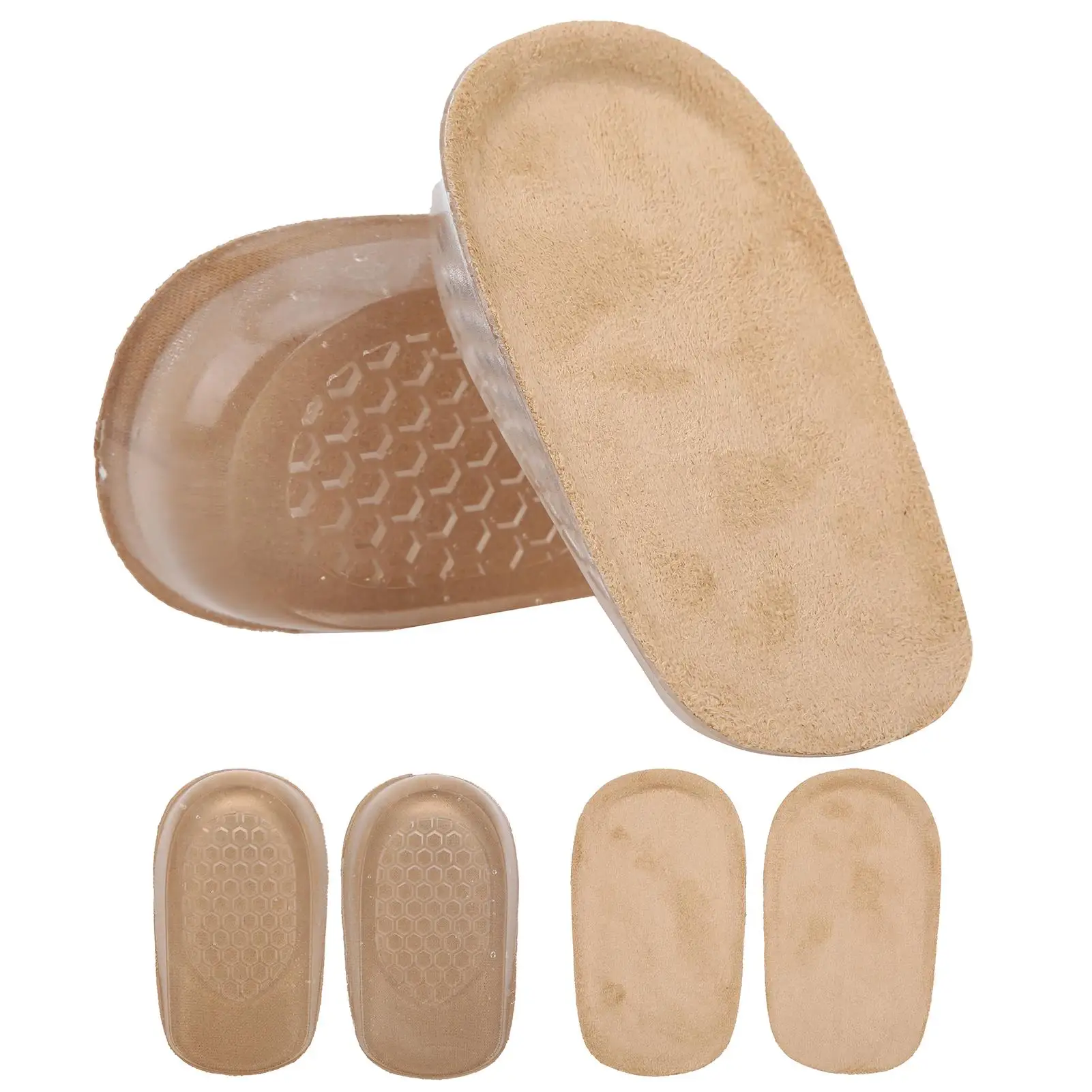 3 Pairs U-Shaped Heel Cups - Odourless Sweat Absorbing Height Increase Pads for sports & Home Use