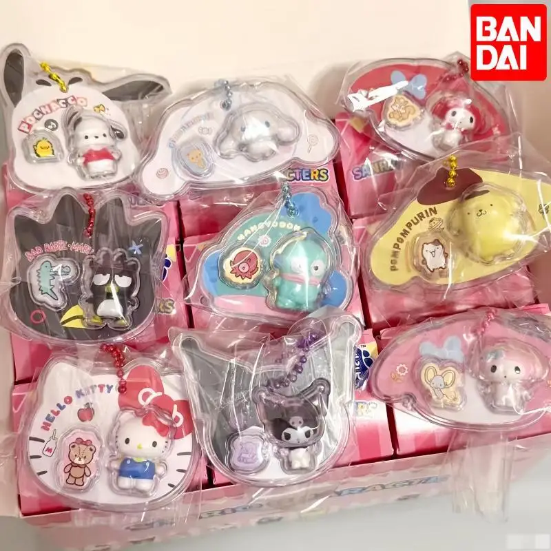 

Genuine Bandai Sanrio Cute Food Toy Mini Hanging Chain Keychain Blind Box Hello Kitty Kuromi Cinnamoroll Kawaii Toy Holiday Gift