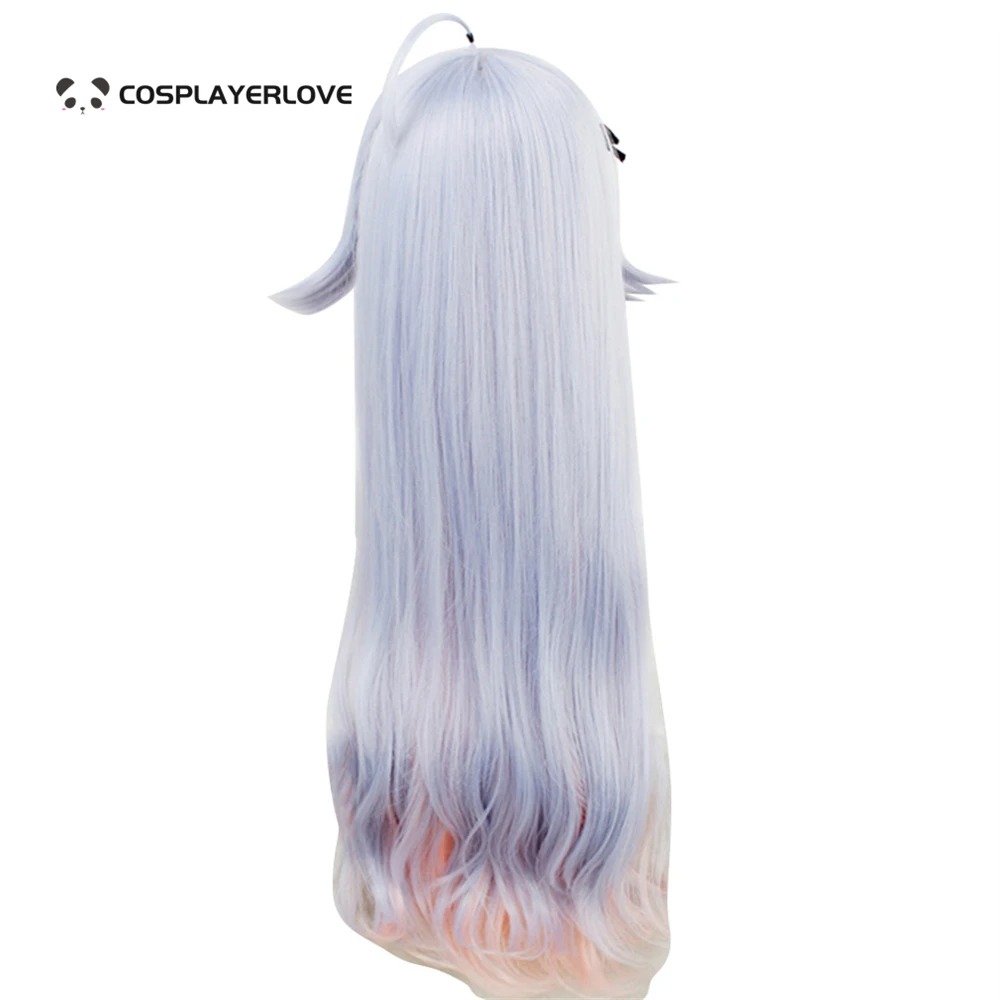 Parrucca AyaRin in evidenza doppia coda di cavallo copricapo grigio argento per cosplay copricapo di carnevale di Halloween