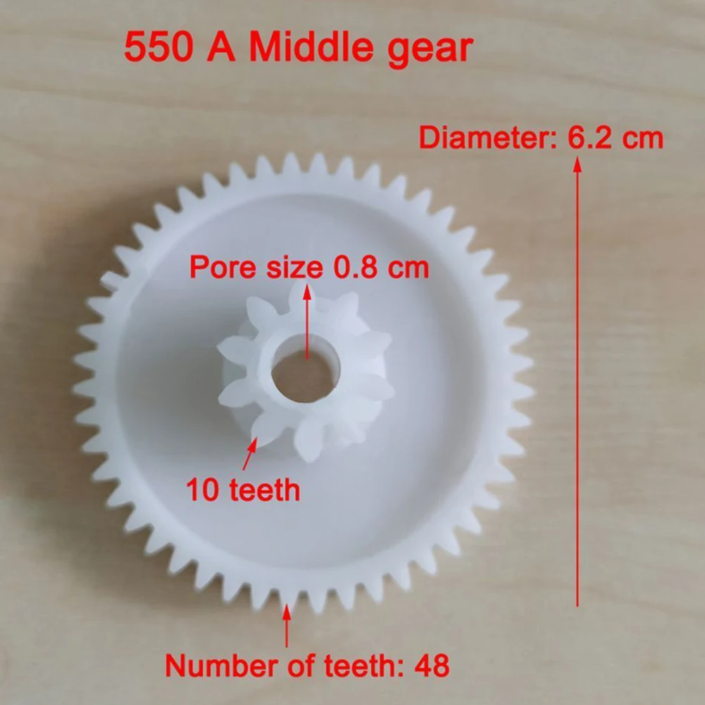 Plastic Gear for Electric Baby Cars For 390 and 550 Replacement Part Suitable for Electric Vehicle Motor Components