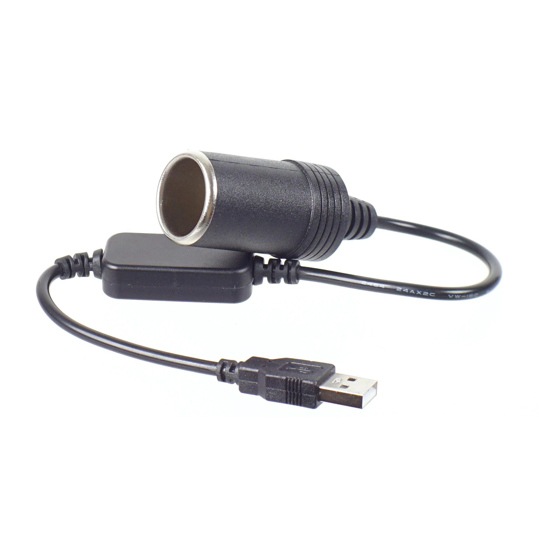 Hot 5V 2A USB To 12V Cigarette Lighter Socket USB Male to Female Cigarette Lighter Adapter Converter Car Electronics Accessories