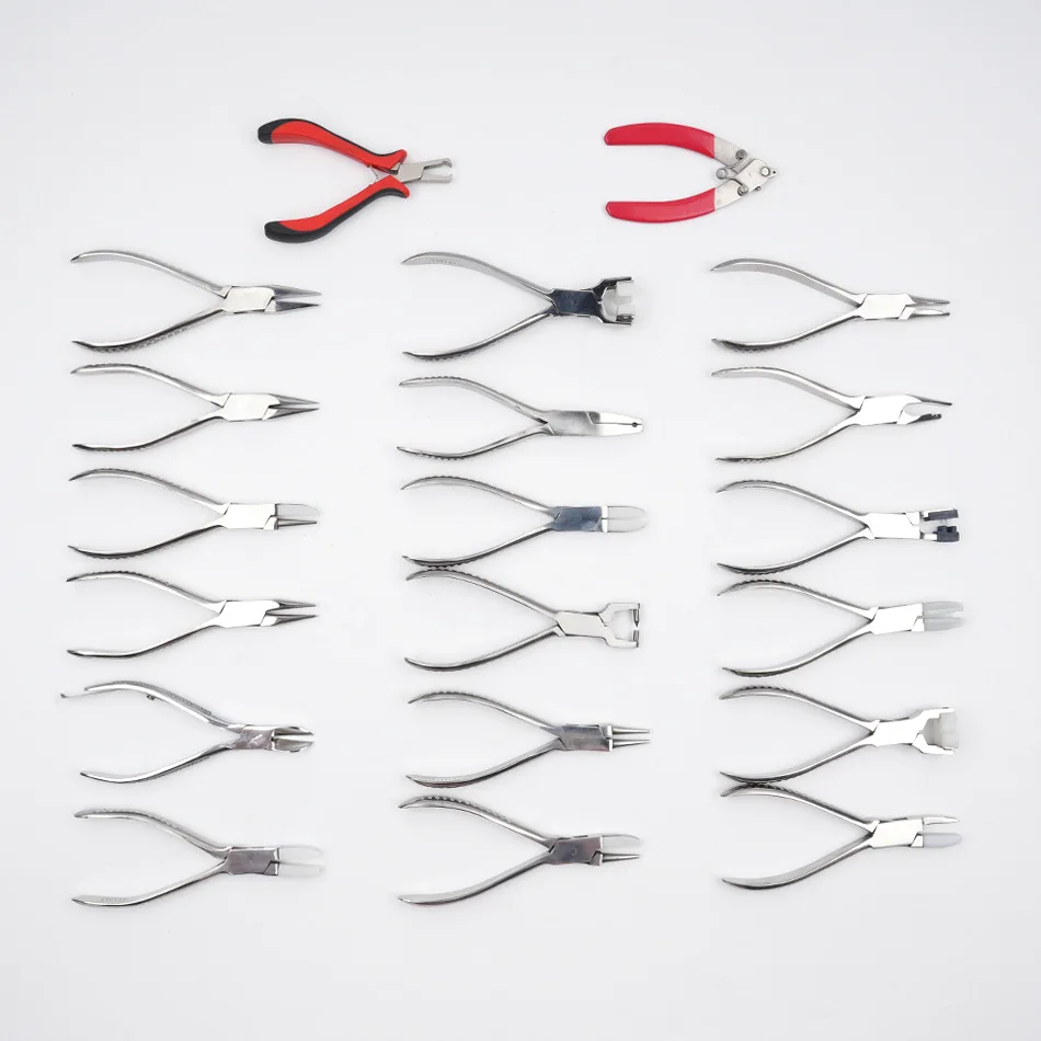 Nose Pad Screw Adjustment Pliers, Open Pliers, Curved Nose Bridge Pile Corner Tool Pliers，Glasses Repair Tool Pliers