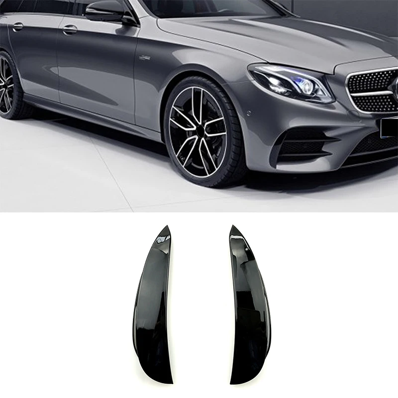 For Mercedes-Benz E-Class W213 E43 E53 AMG 2016-2019 Front Bumper Spoiler Splitter Air Vent Fog Lamp Grille Trim