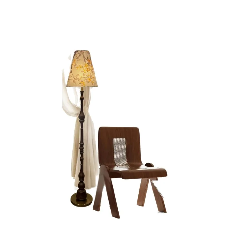 

Walnut retro floor lamp floor lamp bedroom bedside lamp