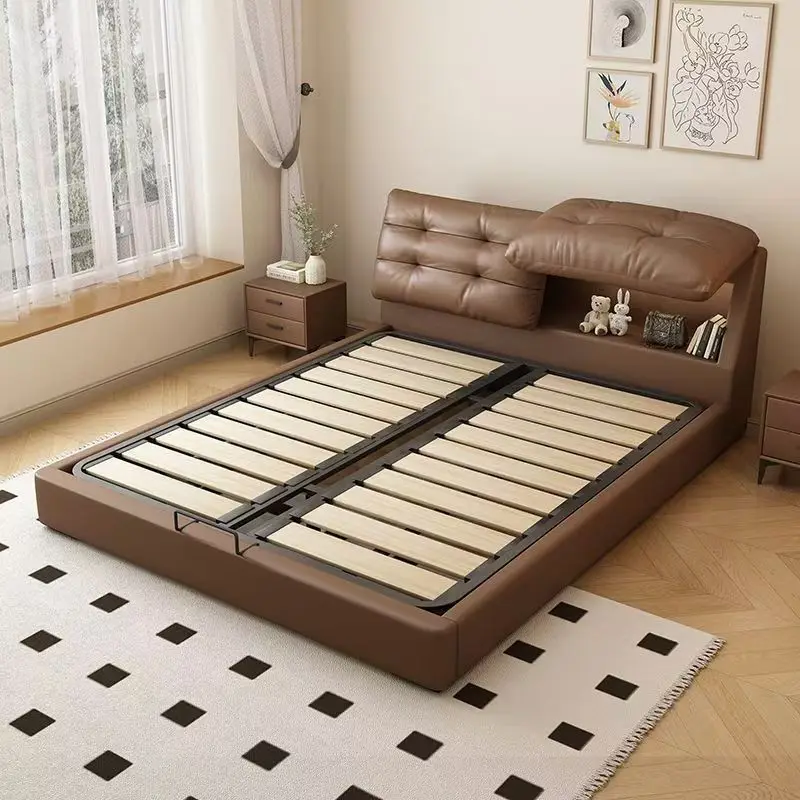 Italian minimalist cloud master bedroom large bed small apartment modern simple wedding bed