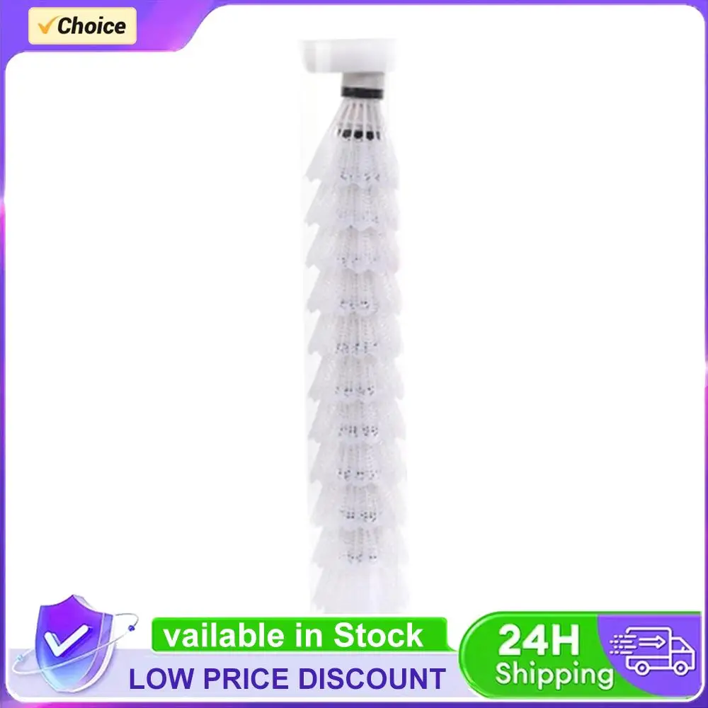 

Набор из 12 легких пластиковых воланов для бадминтона: для тренировок, отработки ударов и развлечений для детей