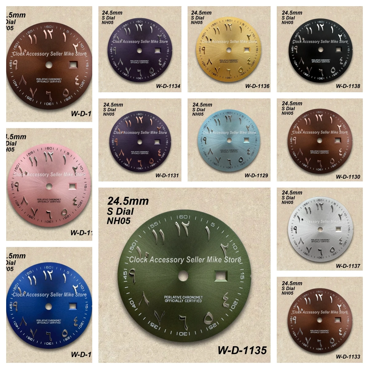 24.5mm Arab S Dial Fit NH305 Movement Ladies' High Quality Sunray Watch Modification Accessories
