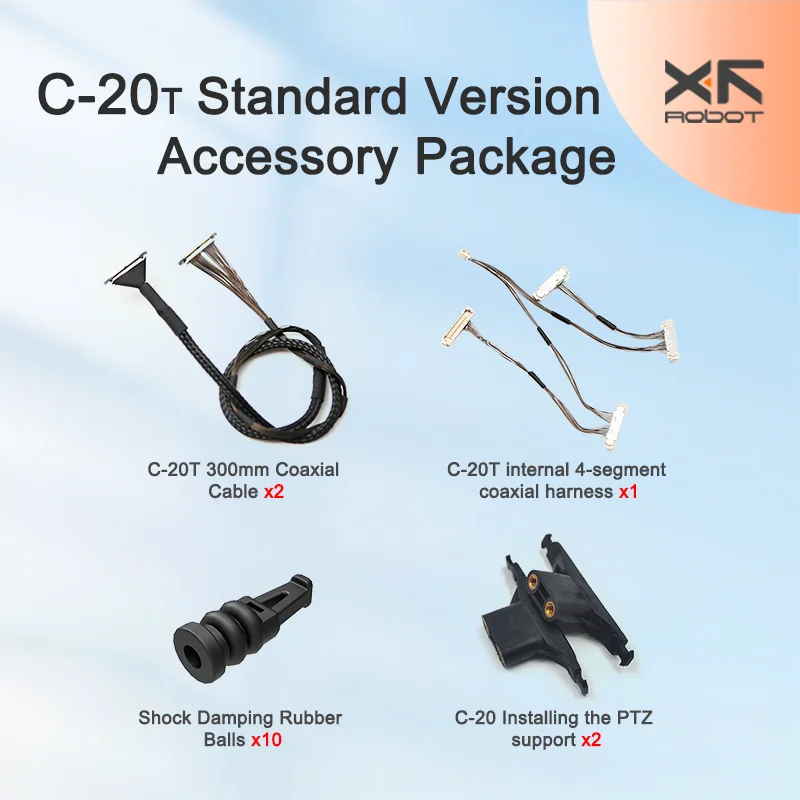 XF-C-20T Accessory ba FPV increased stability PTZ support DJI O3 CADDX  Walksnail camera support head chase control Mavlink Sbus