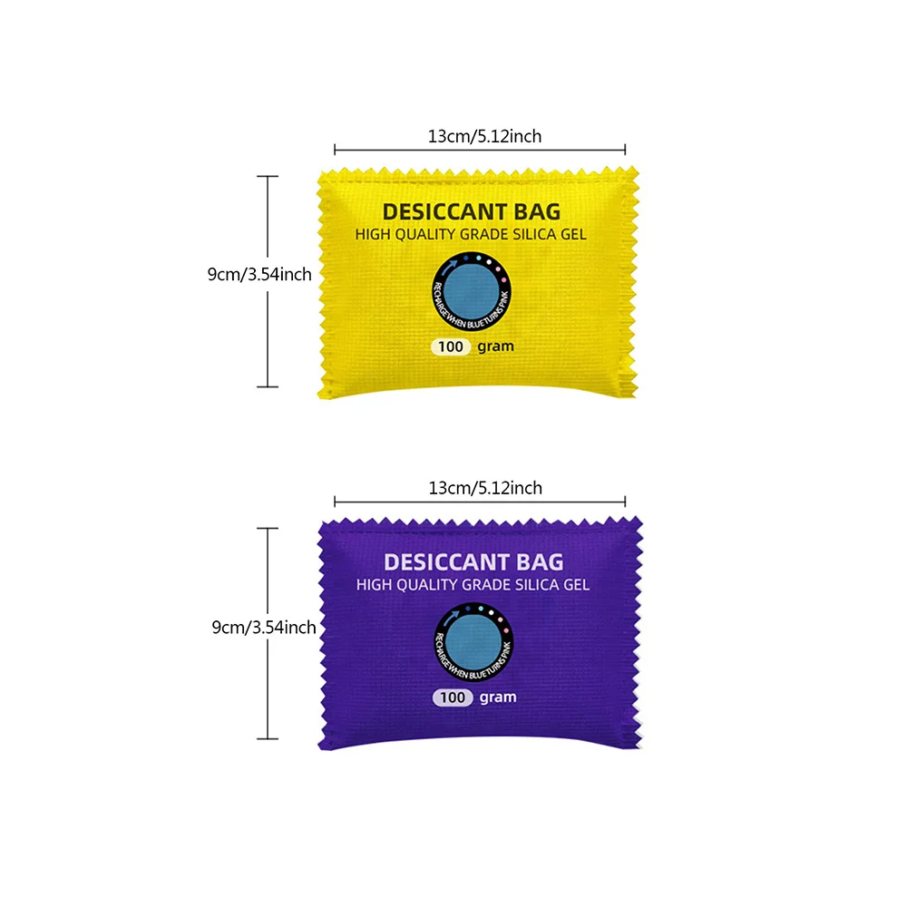 1/2/4/6/8Pcs Reusable Silica Gel Desiccant Pack, Color Indicating Moisture Absorber Bag for Closet, Car, Shoes, Storage Box