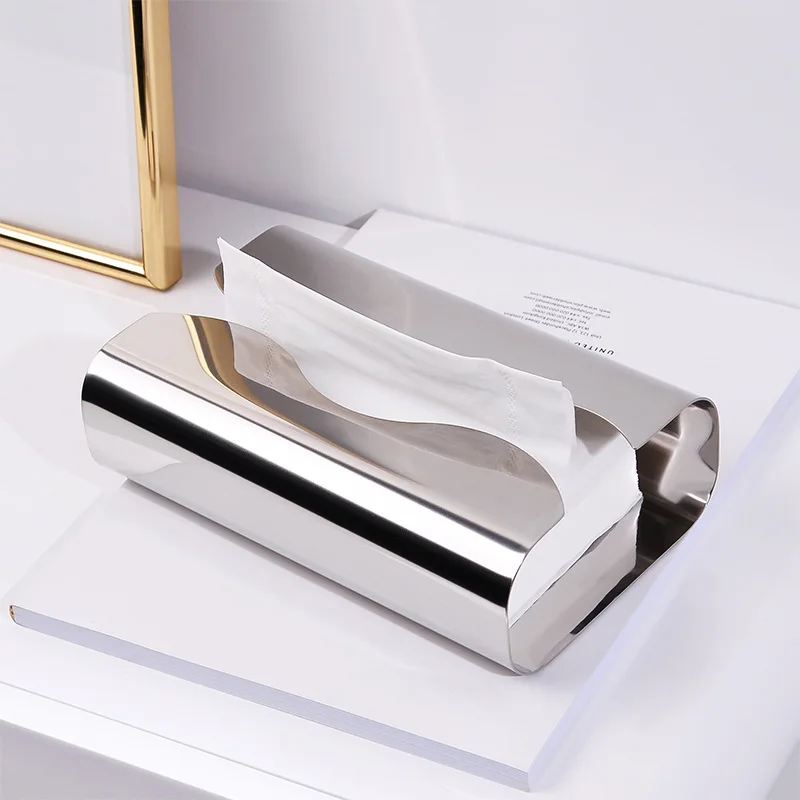 Nordic Stainless Steel Tissue Box Holder High Quality Toilet Paper Box Table Napkin Holder Car Tissue Paper Dispenser Home Decor