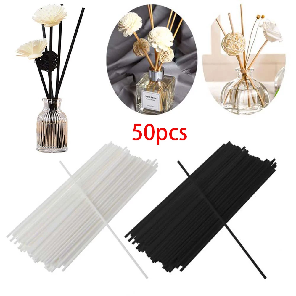 

50pcs Fiber Sticks Diffuser Aromatherapy Volatile Rod for Home Car Bathroom Fragrance Diffuser Home Decoration