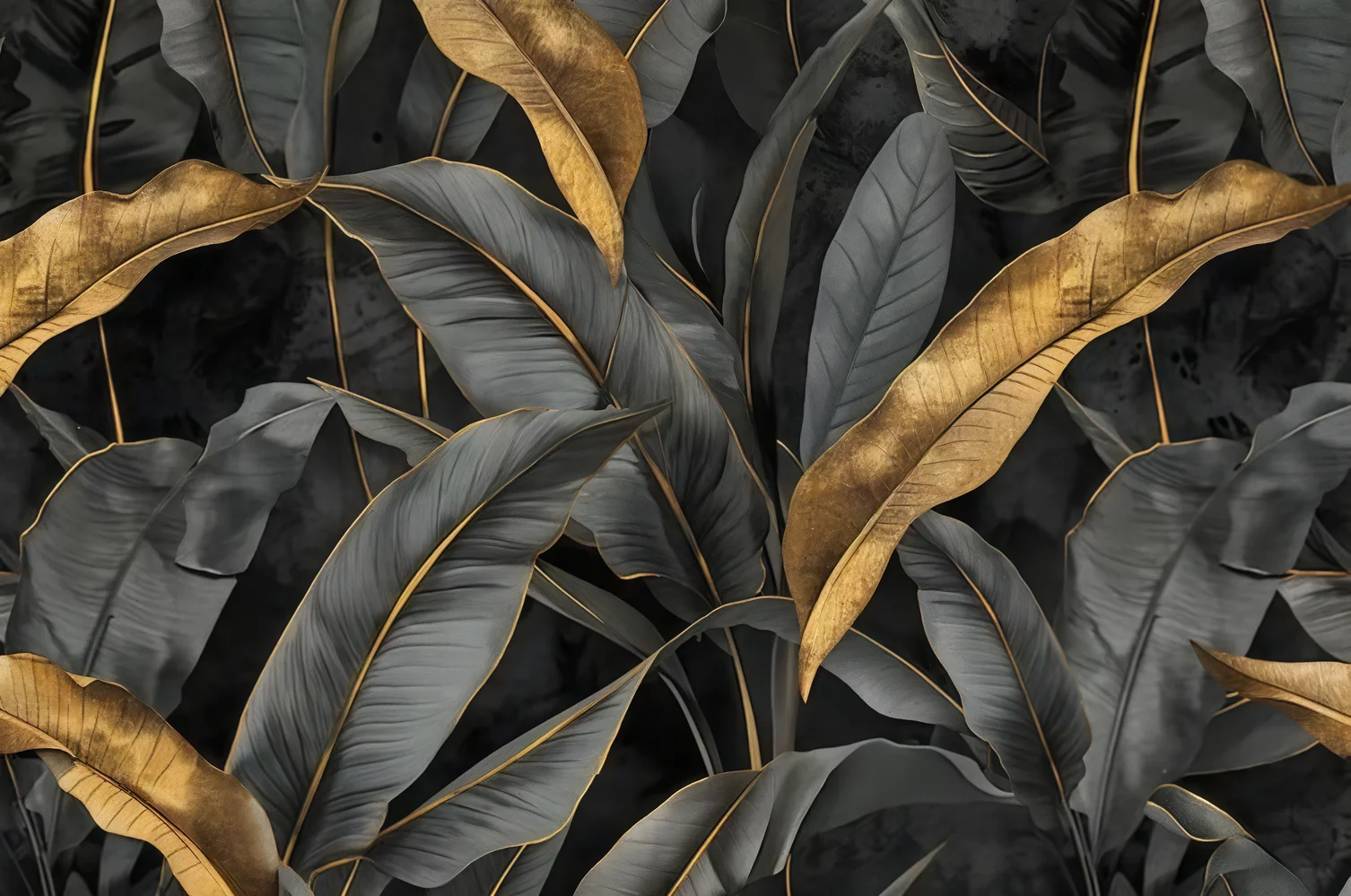 Custom size wallpaper banana leaf tropical rainforest plant background wall home decoration living room bedroom 3d wallpaper