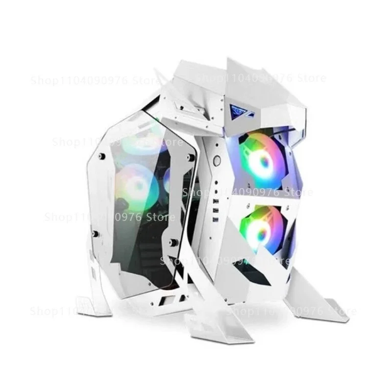 Gaming ATX PC Case Open Frame Tempered Glass Side Panel Water Cooling Compatible