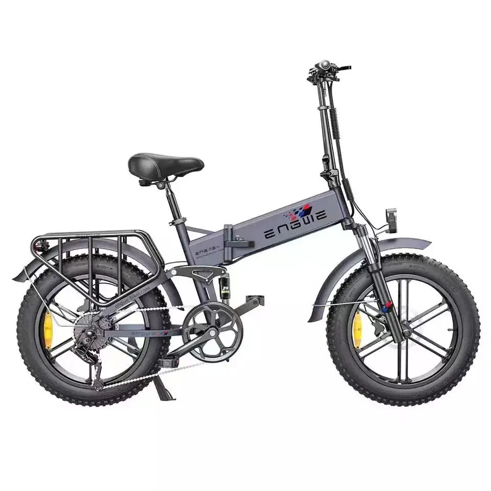 For EU US Warehouse Engwe ENGINE Pro 48V16A 20*4.0 Fat Tire Bicycle 750W 45KM/H Powerful Mountain Fat Tire Folding Electric Bike