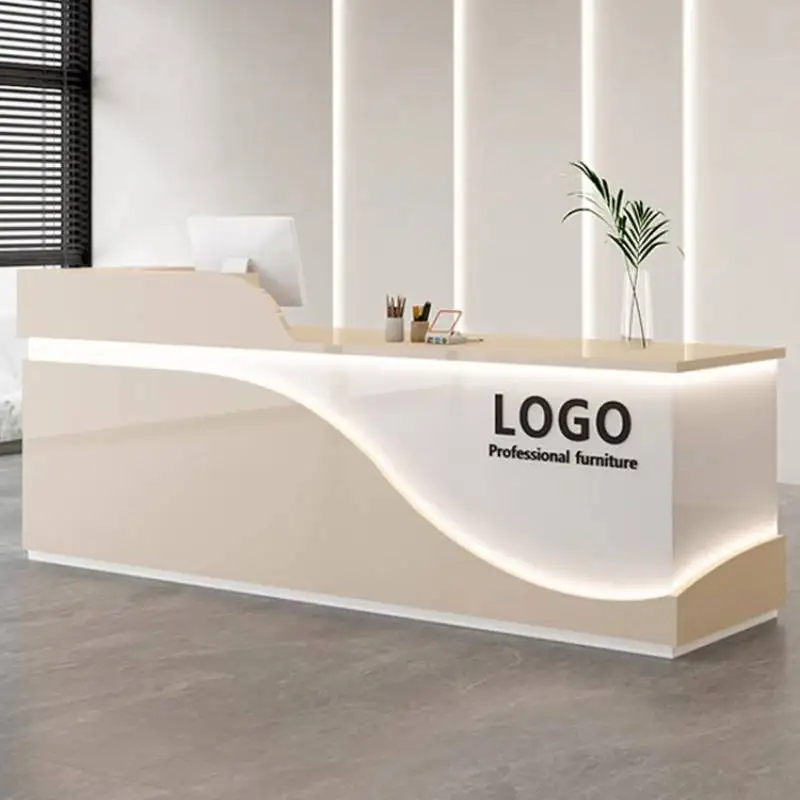Luxury Vintage Reception Desks Storage Black Modern Drawers Reception Desks Classic Corner Mostrador Recepcion Office Furniture