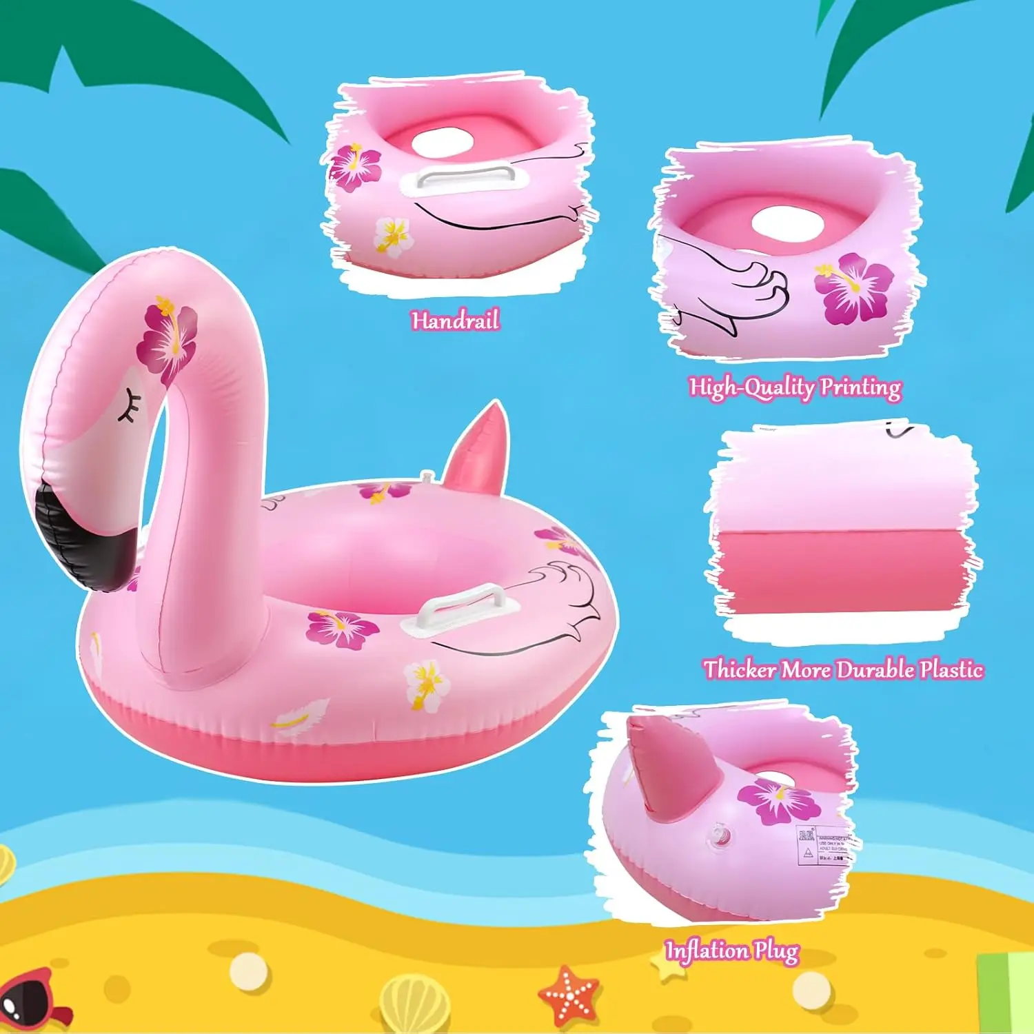 الصيف لعبة قابلة للنفخ مقعد عائم فلامنغو شكل المياه طوافة بلاستيكية للسباحة للطفل في الهواء الطلق بركة حلقة سباحة قابلة للنفخ ألعاب مياه