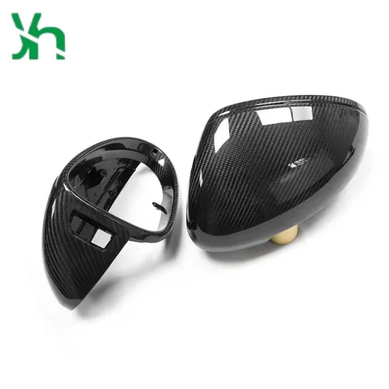 لبورشه بوكستر كايمان 718 982 2016-2023 ألياف الكربون سيارة غطاء مرآة جانبية استبدال غطاء مرآة الرؤية الخلفية