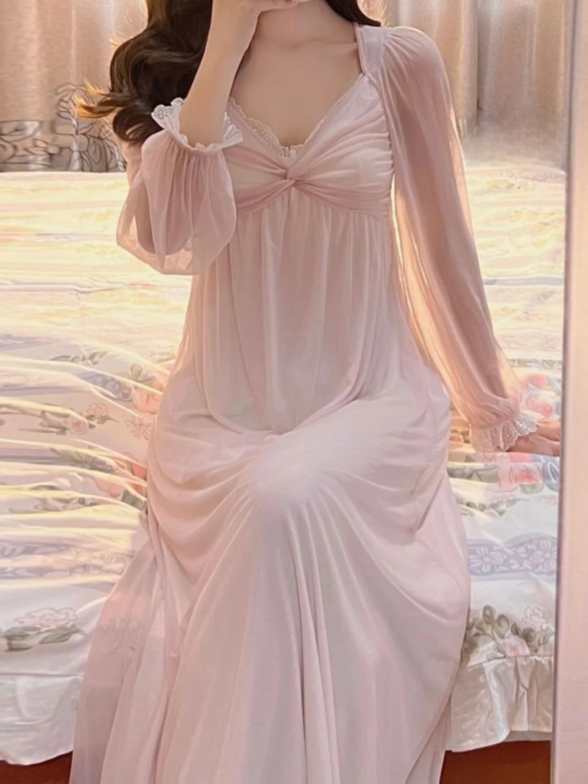 

Женская одежда Sweet Sle, летняя тонкая длинная домашняя одежда Dr, удобная дышащая ночная рубашка для женщин, йога, Fitn