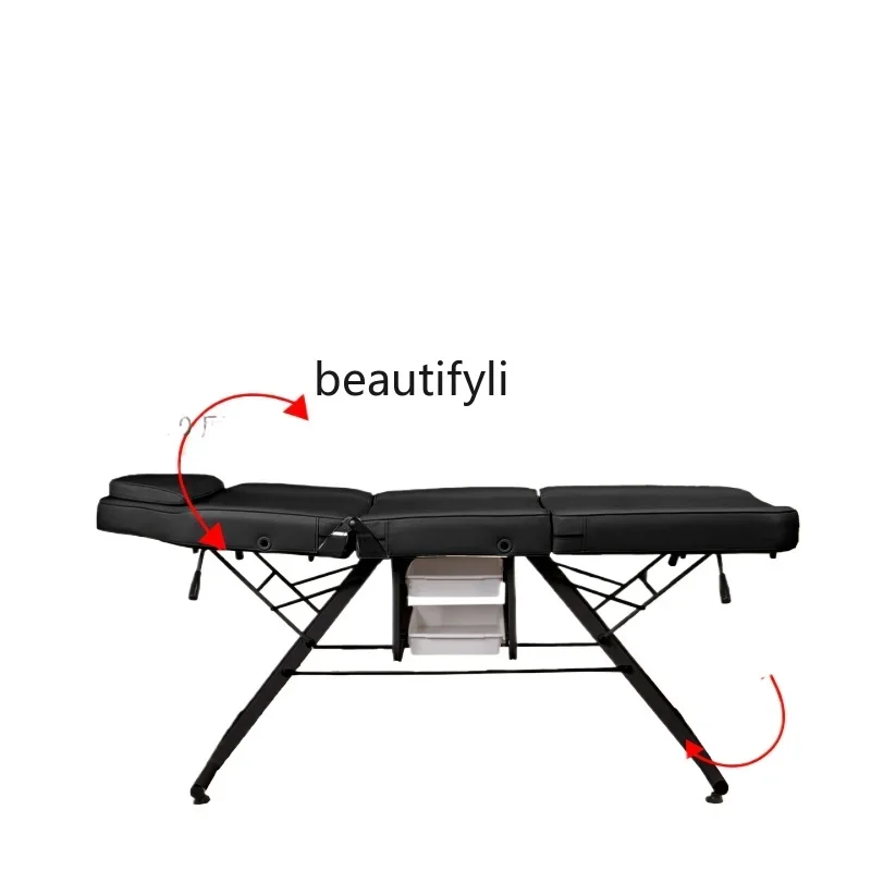 Foldable mobile tattoo embroidery bed tattoo eyebrow tattoo, beauty massage bed for tattoo parlors