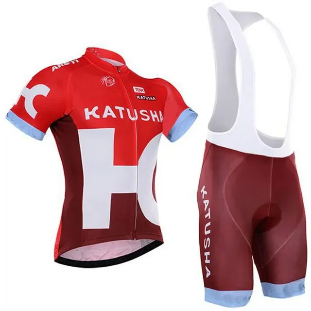 

Мужская велосипедная Джерси KATUSHA Team 2 цветов, велосипедная одежда с коротким рукавом и шорты-комбинезон, быстросохнущая одежда для велоспорта, 2016