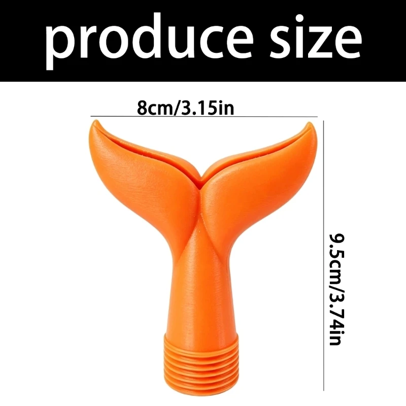 Decorative Pool Nozzle, 3/4 Fan Tail Stream Part Water Cooling Waterfall 4XBB