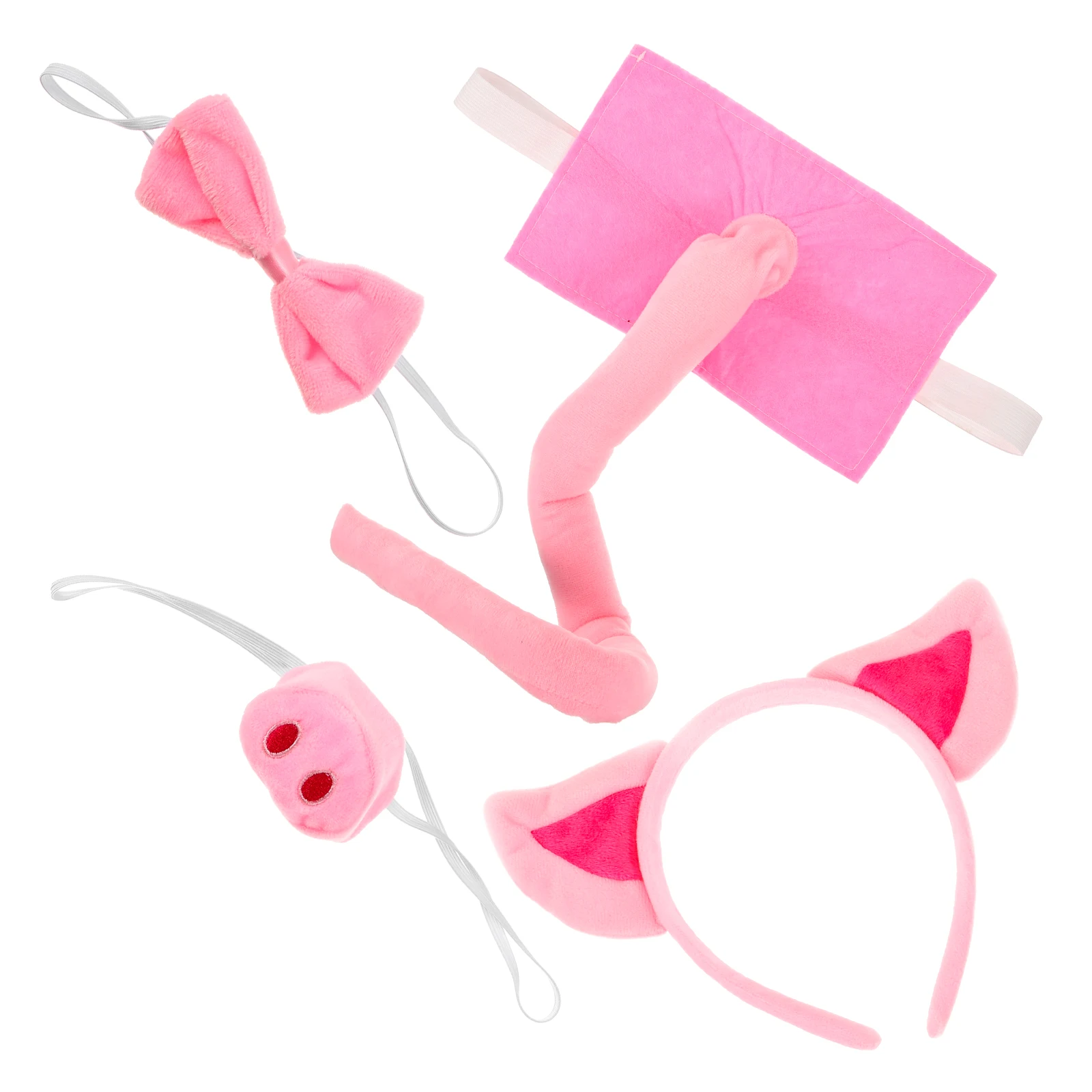 

Pig Ear Headband Kids Animal Costume Stage Performance Party Accessories Realistic Look Comfortable Material Easy to Wear Long