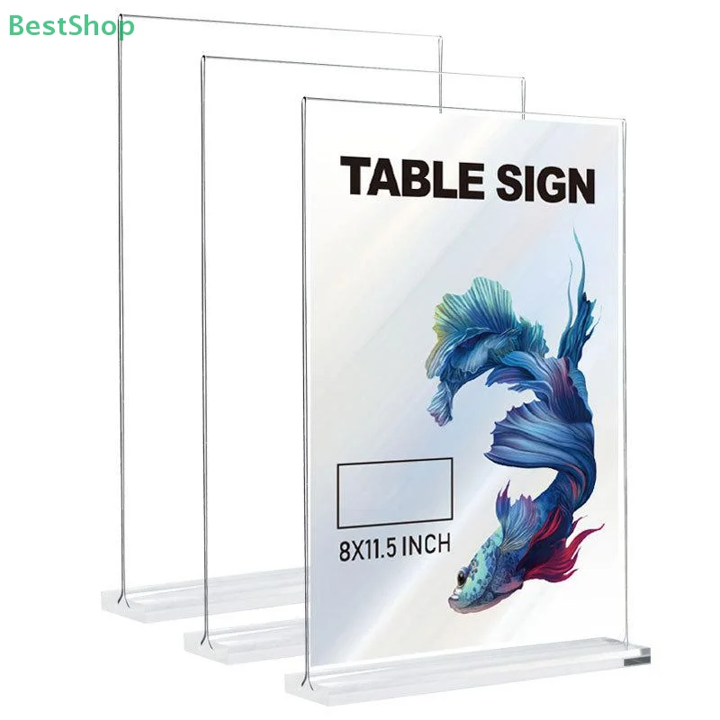 Acrylic Sign Holder A4/A5/A6 Desk Display Stand Price Label Display Rack Menu Stand Holder Restaurant