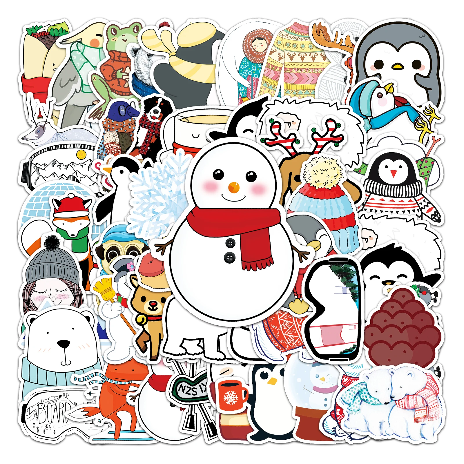 

50pc Winter Fresh Series Cartoon Cute Graffiti Stickers Suitcase Laptop Guitar Skateboard Personalized Decoration Stickers