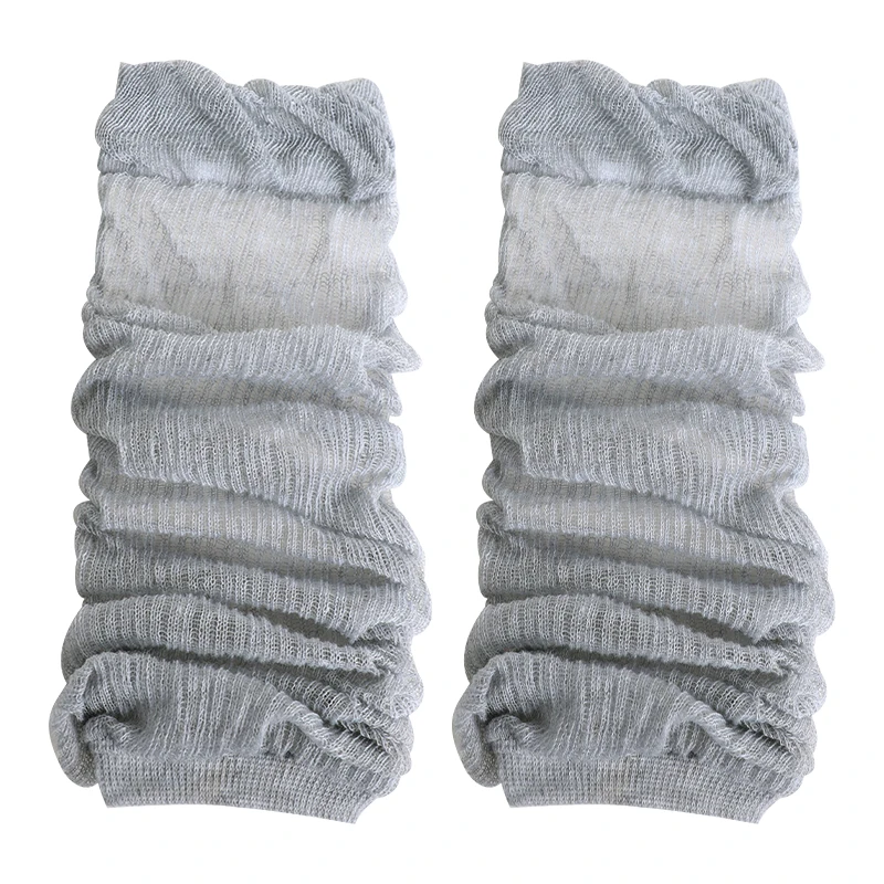 발레 레그 워머 화이트, 여름용 얇은 댄스 양말, 라틴 연습용 발목 없는 종아리 슬리브